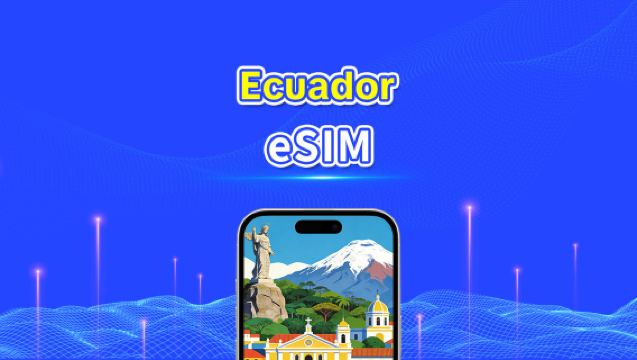 Ecuadorin eSIM | 4G | Päiväpaketti/liittymäpaketti | Nopea tiedonsiirto | 24 tuntia | 1-30 päivää | QR-koodi