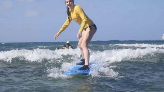 Group surfing course in Poipu, Kauai, Hawaii (beginner-friendly sea experience class)