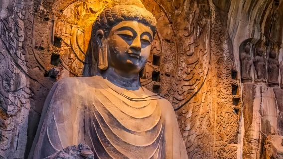 Kumpulan kecil eksklusif 2-10 orang/kumpulan persendirian Panduan secara langsung di Gua Longmen Luoyang + fon telinga