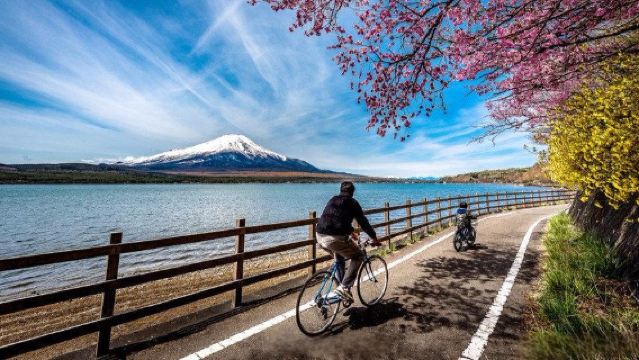 Mount Fuji + Lake Kawaguchi + Lake Yamanaka Internet celebrity Riding 9-person boutique small group can upgrade hotel pick-up
