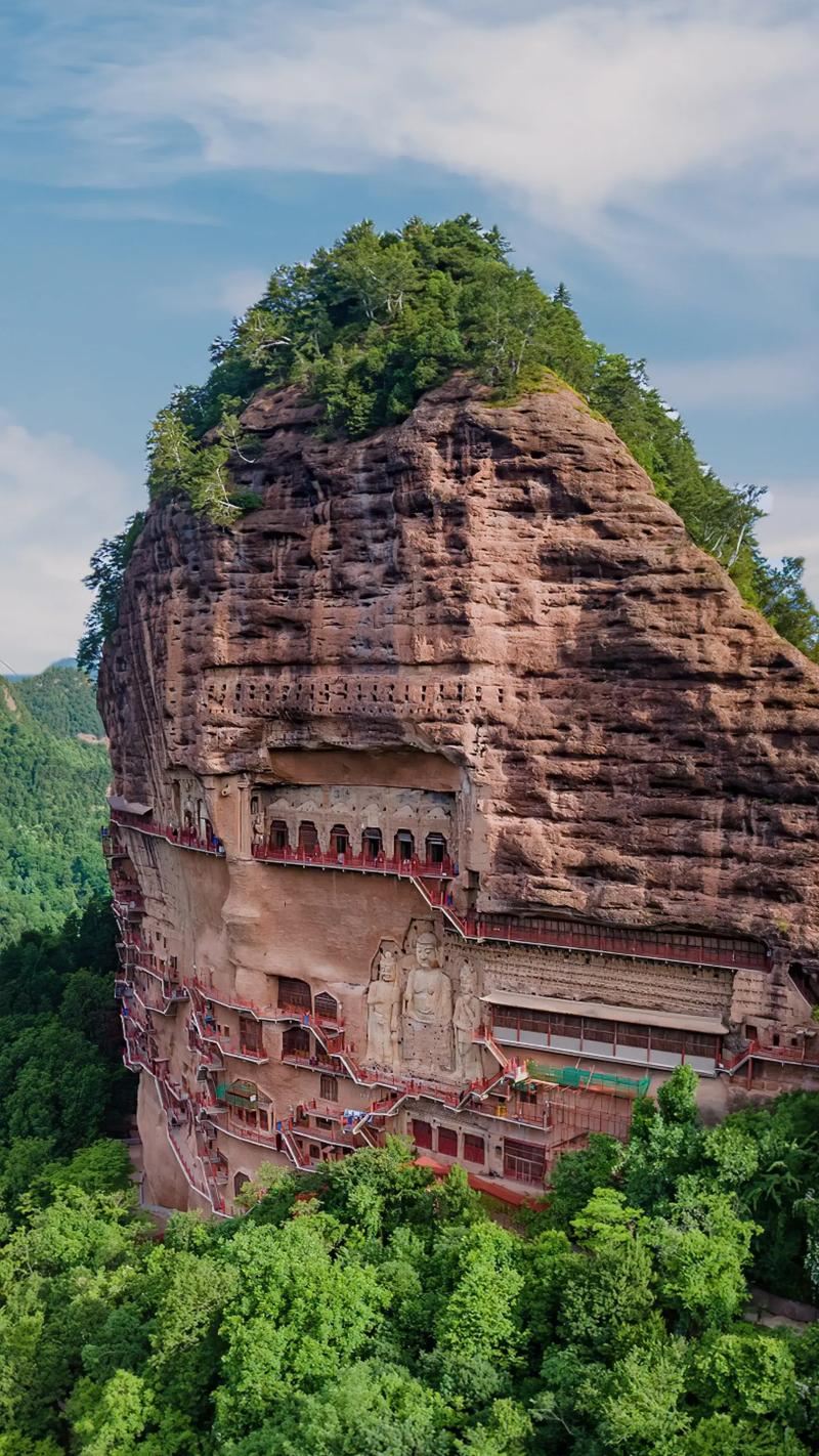 Maijishan Cave-Temple Complex/"One of the Four Great Grottoes" + Hu ancient buildings + guide/private charter/no join-in tour
