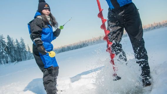 โรวาเนียมี: ประสบการณ์ตกปลาน้ำแข็งพร้อมไกด์