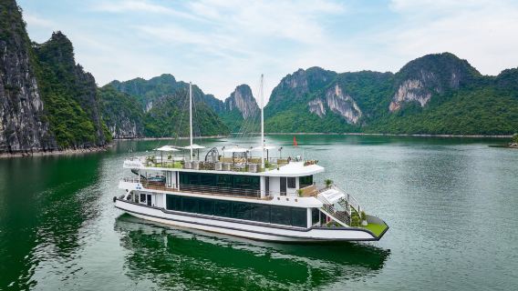 Luxuriöse Halong-Bucht Tageskreuzfahrt ab Hanoi – Hercules, Buffet inklusive