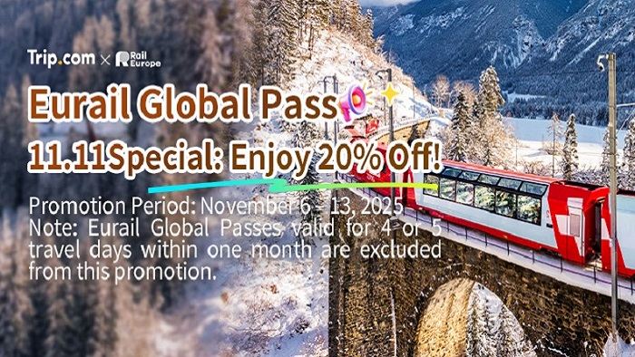 Eurail Global Train Pass [Official Agent/Issuance of Tickets Immediately/Travel in 33 European Countries/Cross-border Use, Unlimited Times]
