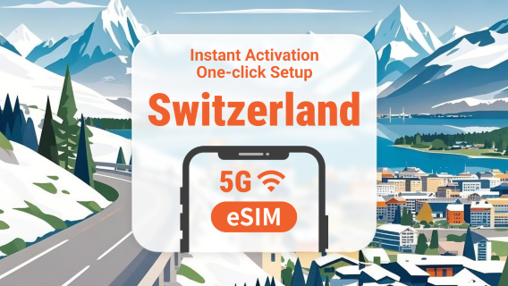 Switzerland 5G eSIM | Dual Network Coverage | Supports ChatGPT & TikTok | 1–30 Days | Instant QR