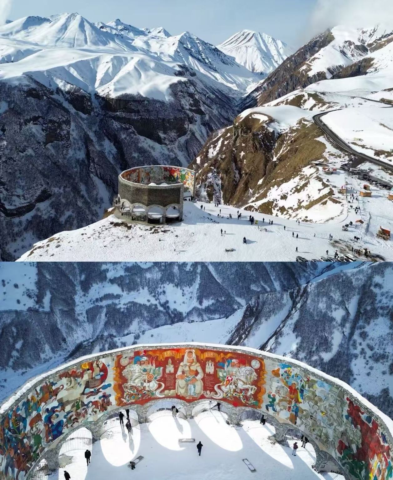 tour di un giorno nel segreto paesaggio innevato del Monte Kazbek in Georgia con noleggio con conducente esclusivo