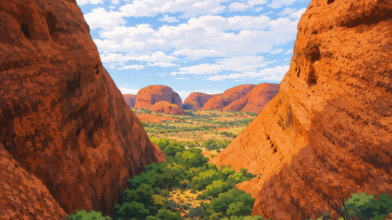 Australia Kata Tjuta / Mount Olga Sunset + Valley of the Winds Tour [Inspired by Hayao Miyazaki/Includes Transfers]