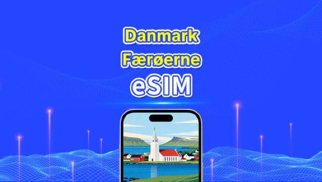 Færøerne eSIM | Højhastighedsdata | 5G/4G | Daglig pakke/datapakke | 24 timers fakturering | 1-30 dage | QR-kode