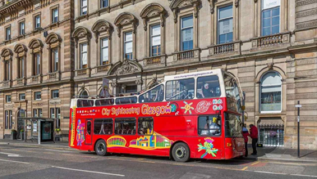 İngiltere Glasgow City Sightseeing Hop-On Hop-Off Gezi Otobüsü