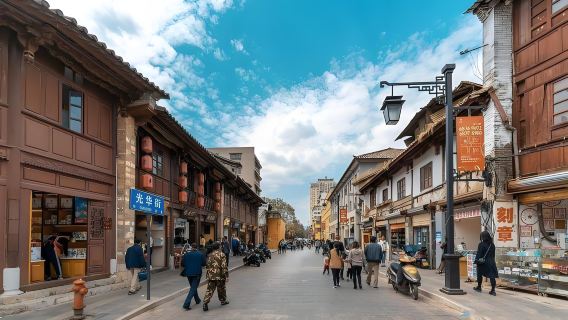 [Premium service] Private charter day tour to Old Street Kunming + Dianchi Lake + Shilin