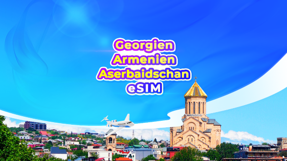Kaukasus 3 Länder 4G/5G eSIM|Armenien/Aserbaidschan/Georgien|Tagespaket/Datenpaket|24-Stunden-Abrechnung|1-30 Tage|QR-Code