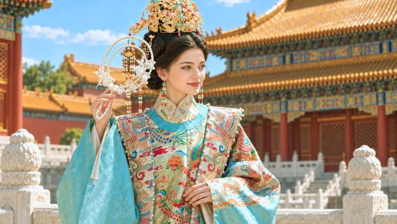 Peking Premium Antike Chinesische Kostüm-Erlebnis & Professionelles Fotoshooting