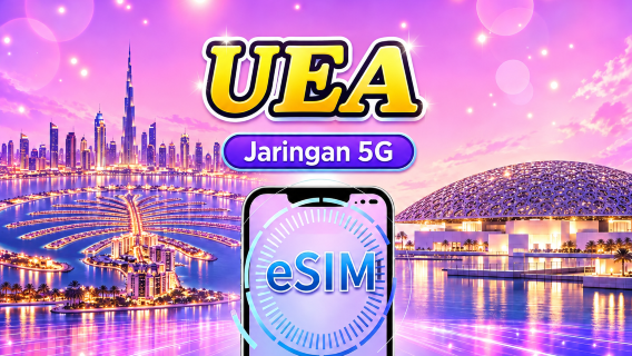 Uni Emirat Arab | eSIM 5G/4G | Paket Harian/Paket Data | Billing 24 Jam | 1 - 30 Hari | Kode QR