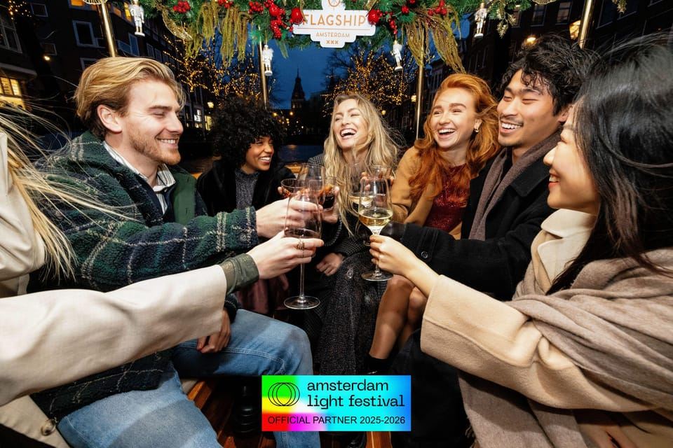 Amsterdam: crociera riscaldata con festival delle luci, vin brulé e stuzzichini