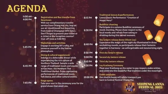 清邁：2025 年 Yeepeng Lanna 元宵節（官方）