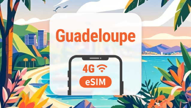 Guadeloupe eSIM | Volledige toegang tot AI en TikTok | 1–30 dagen | Directe QR-code