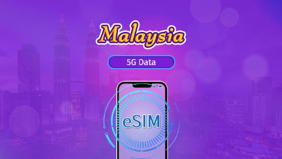 Malaysia | 5G eSIM | Day Pass/Total Package | 24H Billing | 1-30 days | QR code
