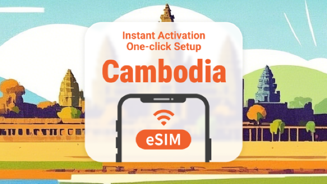 Cambodia 5G eSIM | Supports ChatGPT & TikTok | 1–30 Days | Instant QR