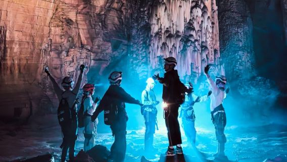 Penerokaan Gua Yancai Xingren Guizhou | Via Ferrata Gua + Tangga Syurga + Turunan Tali + Papan Dayung | Termasuk peralatan lengkap