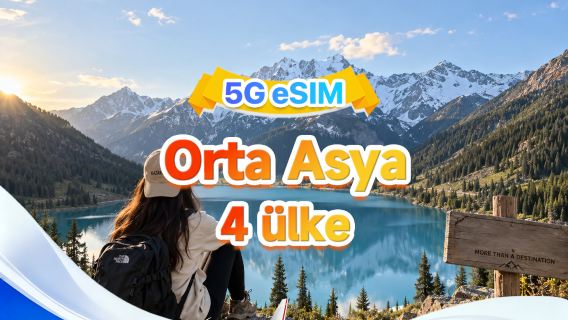 Orta Asya Dört Ülke 5G/4G eSIM | Çoklu Ağ·Tüm AI & TikTok Desteği | 500MB/Gün-100GB Toplam | 24 Saat Ücretlendirme | QR Kodu