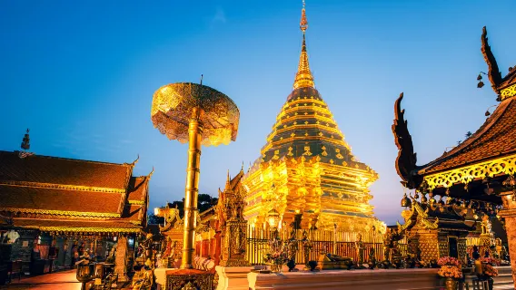 Chiang Mai Night Tour to Doi Suthep and Wat Umong Temples