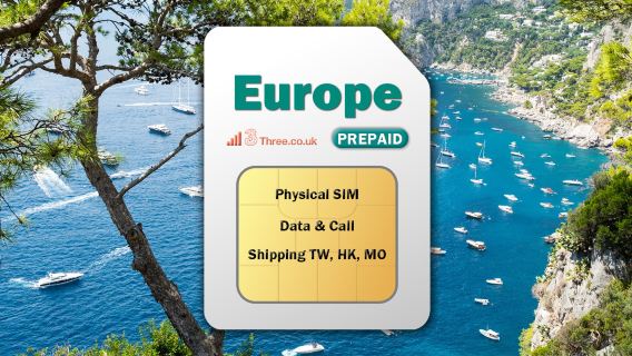 Europe 3UK 4G SIM Card (Delivery to Taiwan, Hong Kong, and Macau)