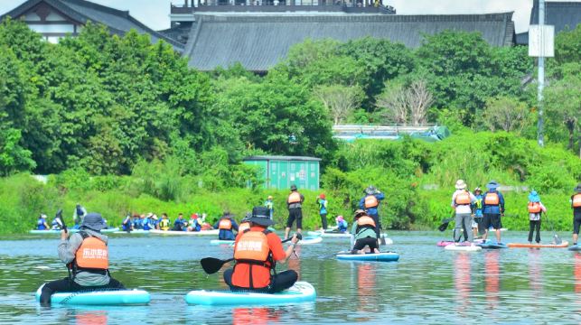 廣東廣州海珠湖槳板/皮划艇體驗【1小時體驗線/3小時環湖線+水上探索海珠湖】
