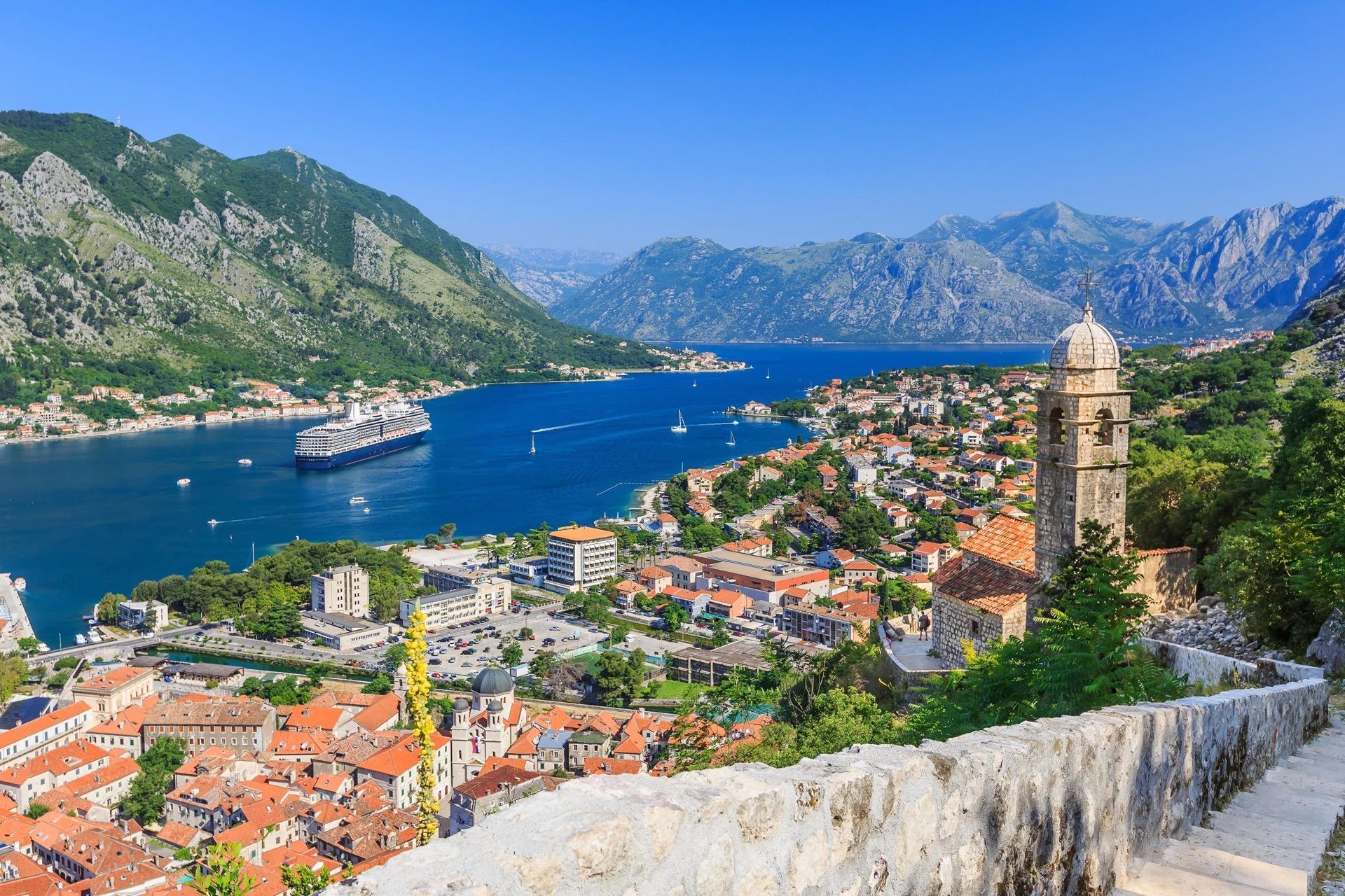Old Town Kotor + Kampana Tower + Perast, Montenegro + Our Lady of the Rocks 1-day tour
