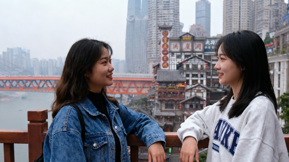 重慶洪崖洞民風貌區旅拍【跟拍攝影親子照情侶閨蜜兒童跟拍家庭旅拍】