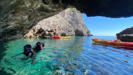 Kayaking Guided Route to Aucanada and Jack Sparrow Cave