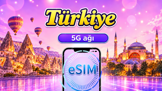 Türkiye | 5G/4G eSIM | Günlük Paket/Veri Paketi | Takvim Günü Faturalandırma | 1-30 Gün | QR code