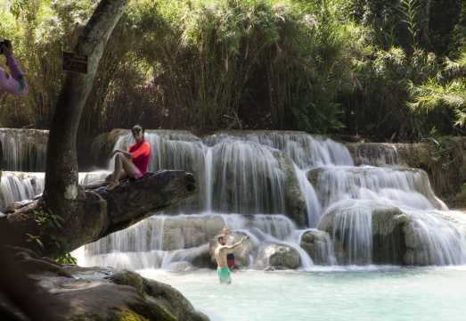 Luang Prabang Pak Ouv Caves + Kuang Si Waterfall 1-day tour [Mekong River cruise to Pak Ouv Caves]