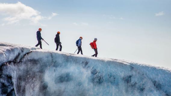 Islandia: excursión de un día al glaciar Solheimajökull y las cascadas de la costa sur|Incluye senderismo en el glaciar o excursiones en kayak en el lago glacial.