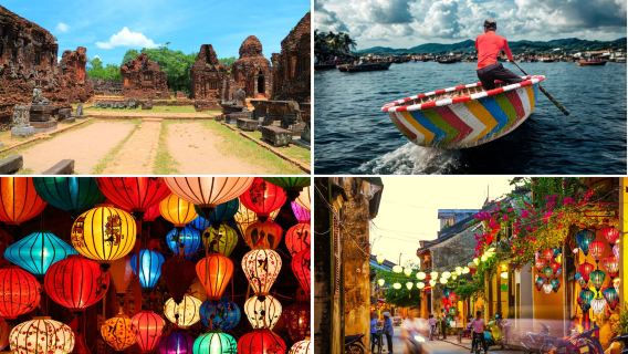 ベトナム・ダナン発着｜ミーソン遺跡＋ホイアン旧市街＋バスケットボート体験　日帰りツアー｜日本語ガイド・送迎・ランチ付き
