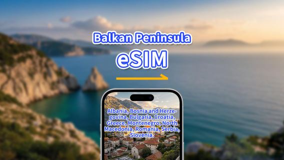 eSIM Europa i Balcani | 4G | Dati ad alta velocità | Pacchetto giornaliero/pacchetto di dati | 24 ore | 1-30 giorni | Codice QR