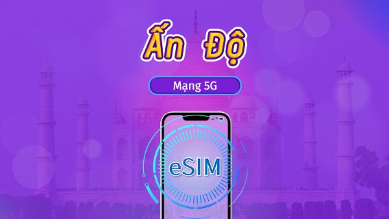 Ấn Độ | eSIM 5G/4G | Vé ngày/Gói tổng | 24 giờ | 1-30 ngày | Mã QR
