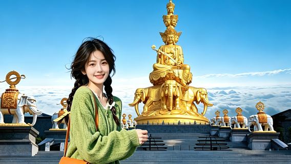 Perjalanan satu hari di Gunung Emei | Kendaraan wisata 9-18 kursi | Opsional tur privat●pemandu wisata bahasa Mandarin dan Inggris