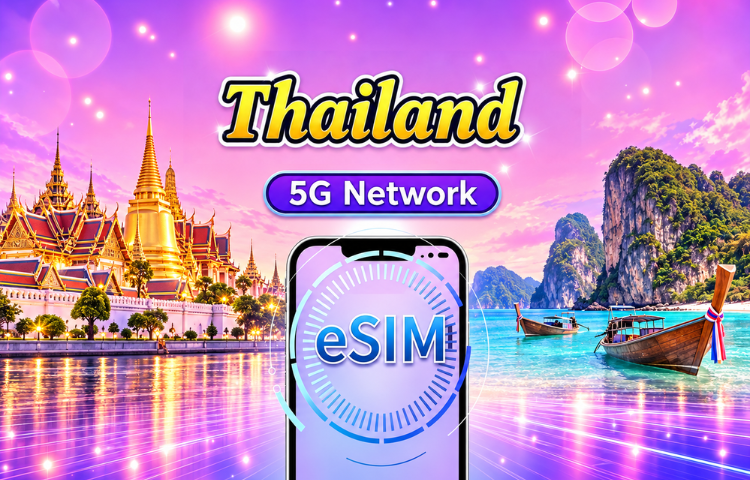 Thailand 5G eSIM | Supports Google Maps / ChatGPT | Daily/Total Data Plans | 24-Hour Billing | 1–30 Days | QR Code