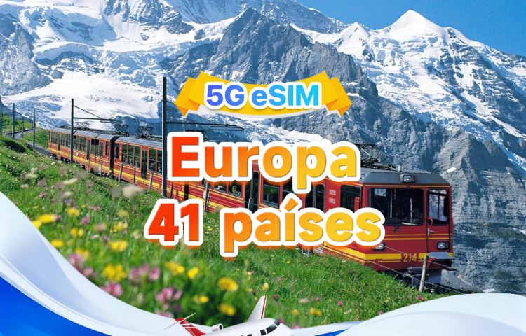 eSIM europeu universal 5G/4G | Suporte a múltiplas redes, compatível com All AI e TikTok | 500 MB/dia - 50 GB no total | 1 a 90 dias | Cobrança 24 horas | Código QR