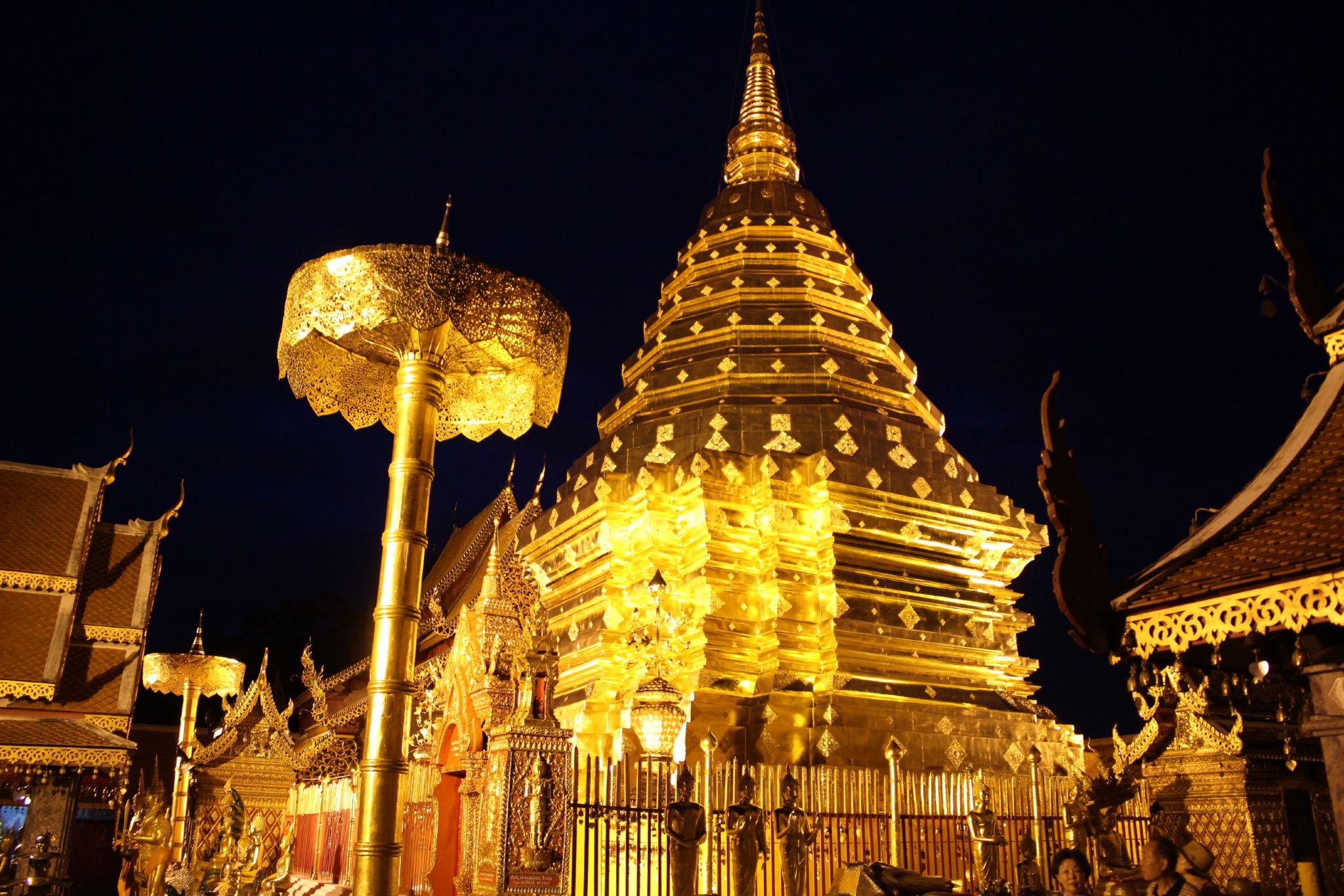 Chiang Mai: Amazing! Doi Suthep & Wat Umong Night Tour with Guide