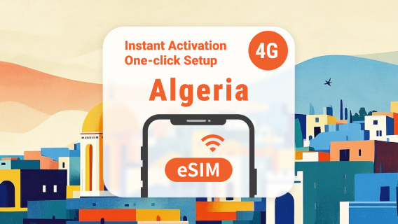 Algerije eSIM | Dubbele netwerkdekking | 1–30 dagen | Directe QR-code