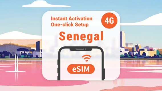 Senegal eSIM | Dubbele netwerkdekking | 1–30 dagen | Directe QR-code