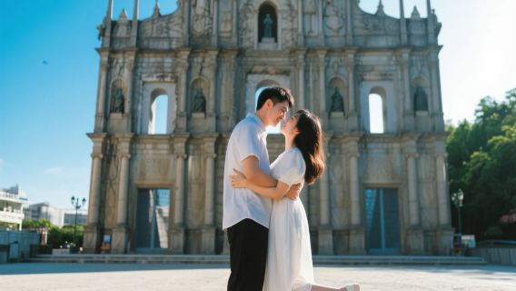 澳門大三巴牌坊旅拍【跟拍攝影親子照情侶閨蜜兒童跟拍家庭旅拍】