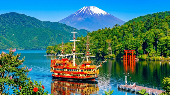 一人成團·富士山箱根雙湖一日遊・山中湖・蘆之湖・大涌谷・贈箱根空中纜車
