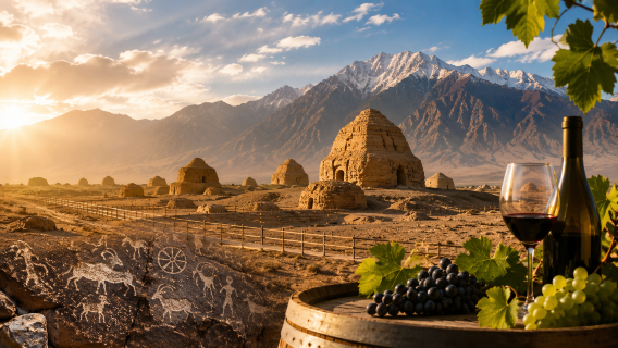 Tour privato di un giorno a Yinchuan: Patrimonio mondiale delle Tombe Xixia + Pitture rupestri del Monte Helan + Degustazione alla cantina Yuanshi