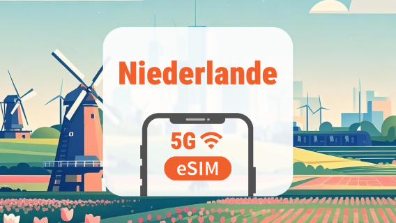 Niederlande 5G eSIM | Dual-Netzwerk • KI-Apps & TikTok | 1–30 Tage | QR-Code