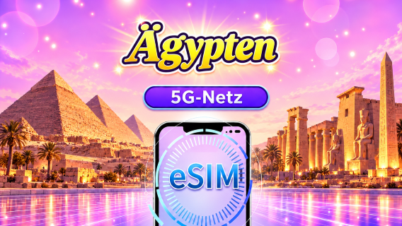 Ägypten | 4G/5G eSIM | Tagespaket/Datenpaket | 24-Stunden-Abrechnung | 1-30 Tage | QR-Code
