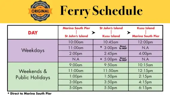新加坡跳島渡輪船票|聖約翰島-拉扎魯斯島-龜嶼
