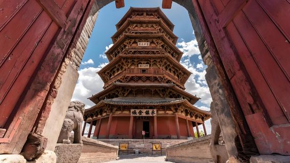 Tour privato premium di un giorno in auto con autista: Tempio Sospeso a Datong, Shanxi + Pagoda di legno della Contea di Ying + Tempio della Terra Pura [Servizio premium]