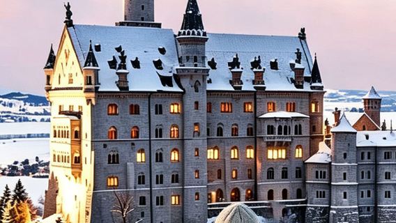 Lawatan sehari Istana Neuschwanstein Jerman [Pergi-balik Munich/pemandu pelancong Bahasa Cina/termasuk tiket masuk pilihan sewaan peribadi]